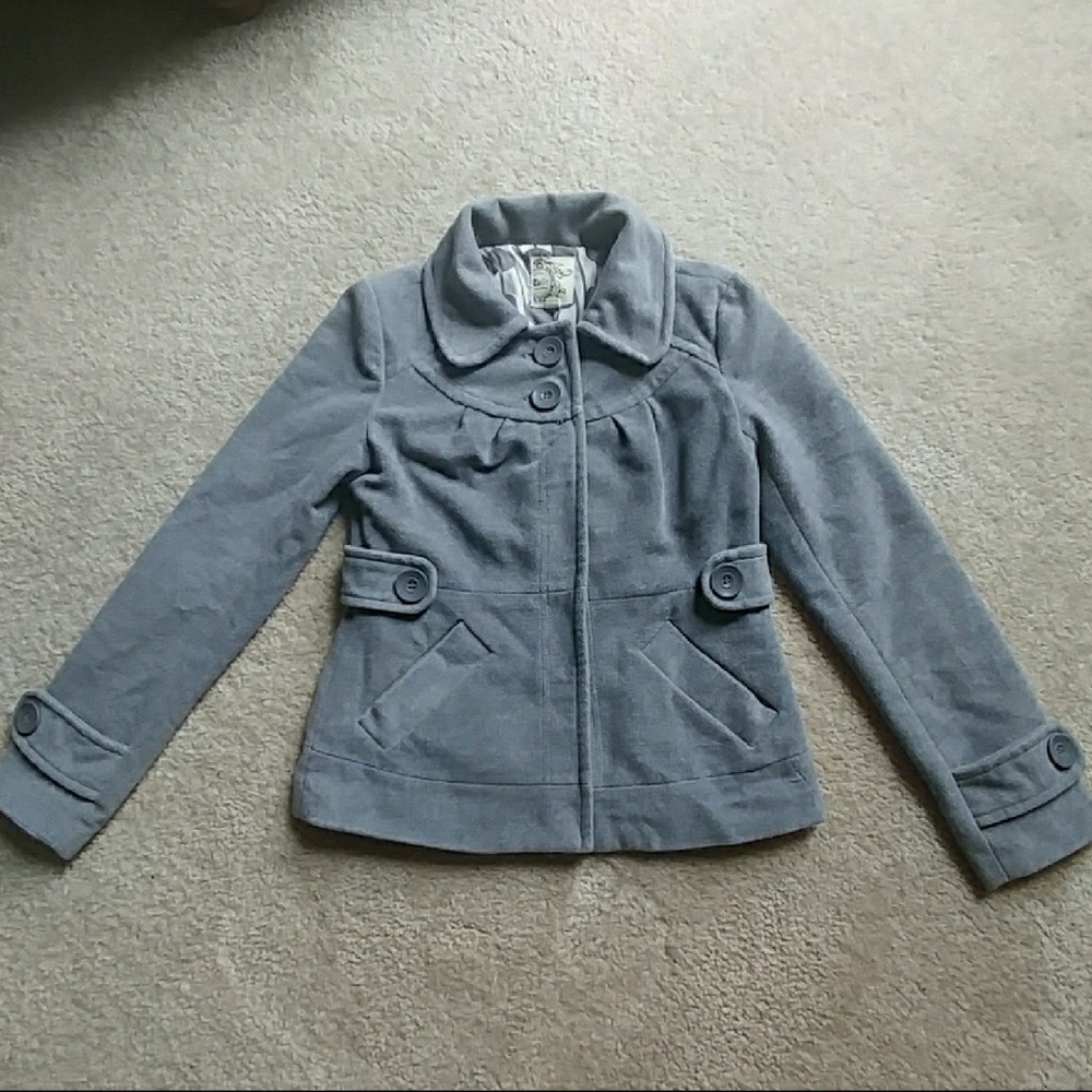 Anthropologie Tulle short pea coat.